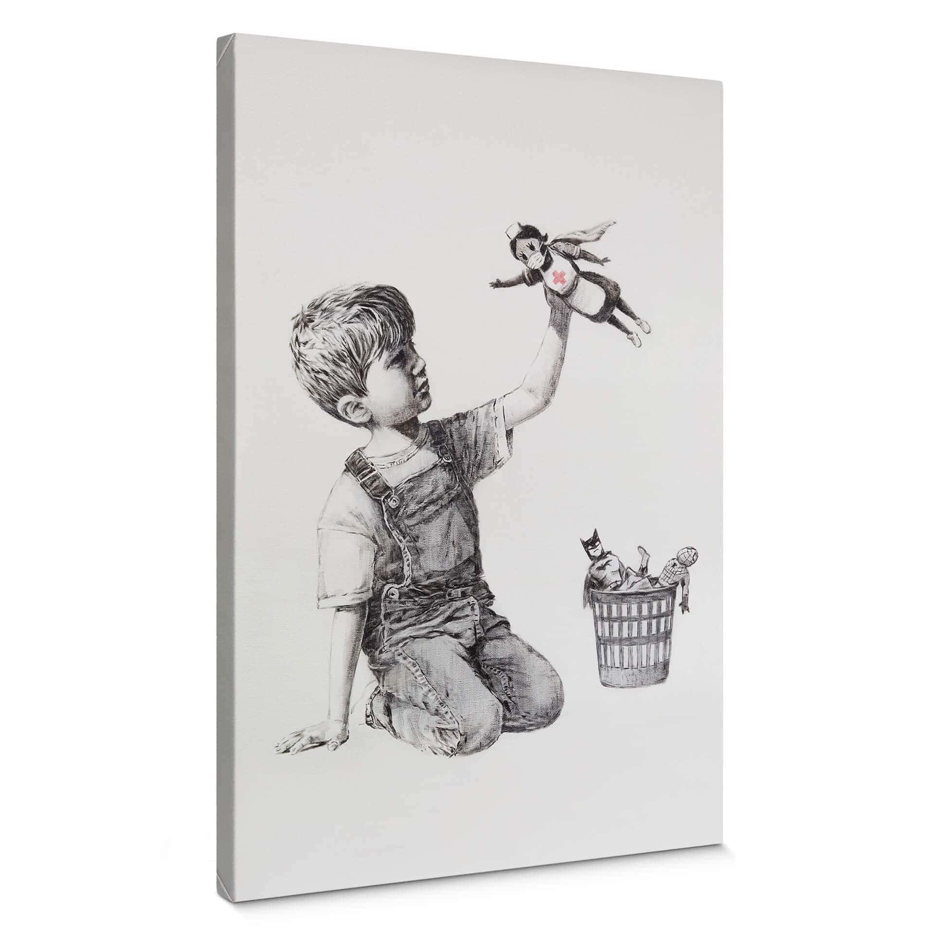 Stampa su tela Banksy - Real Hero