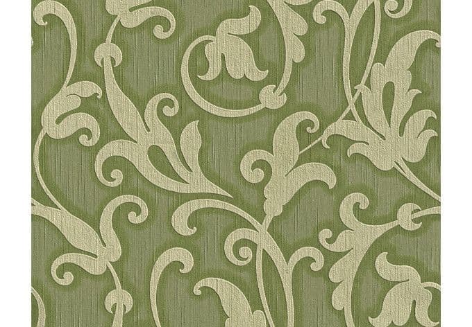 Architects Paper - carta da parati in tessuto serie "Tessuto" colore verde reseda, grigio ghiaia