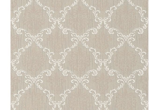 Architects Paper - carta da parati in tessuto serie "Tessuto" colore beige-grigio, bianco segnale