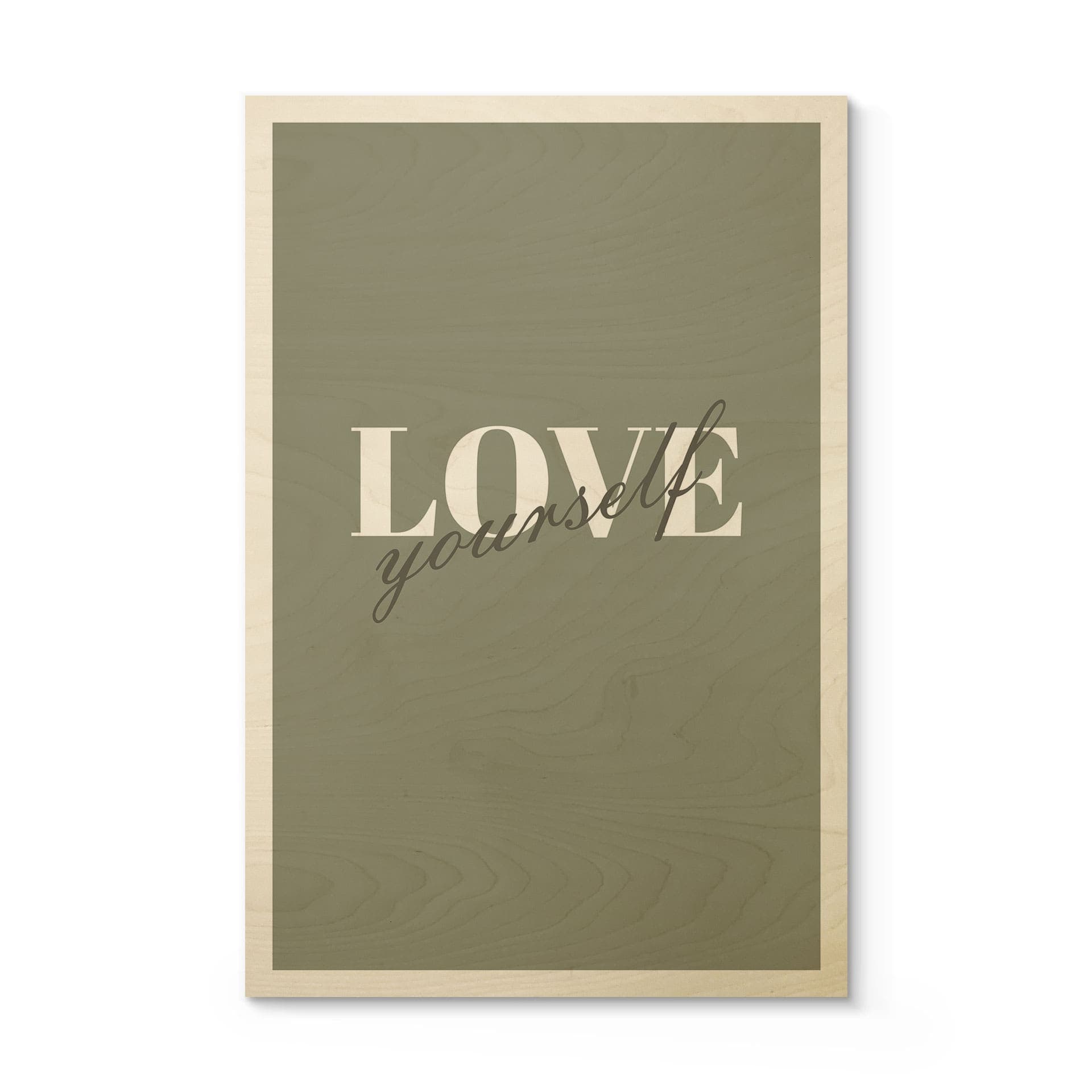 Stampa su legno Love yourself