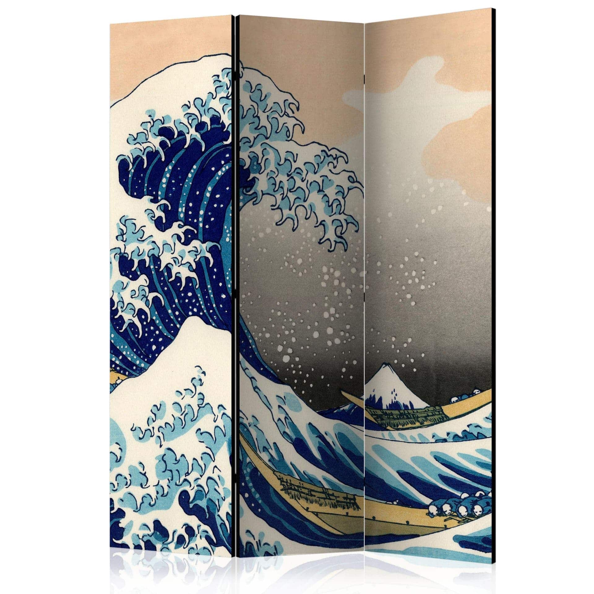 Schermo divisorio - La grande onda al largo di Kanagawa, 3 pezzi