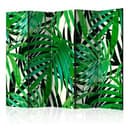 Schermo divisorio - Foglie tropicali, 3 pezzi