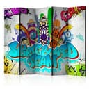 Schermo divisorio - Squadra di skateboard , 5 pezzi - 225x172 cm
