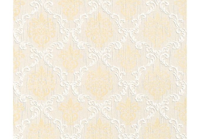 Architects Paper - carta da parati in tessuto serie "Tessuto" colore giallo sabbia, bianco perla, bi