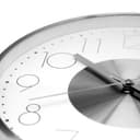 Moderne Aluminium Wanduhr grau mit Silberoptik - R