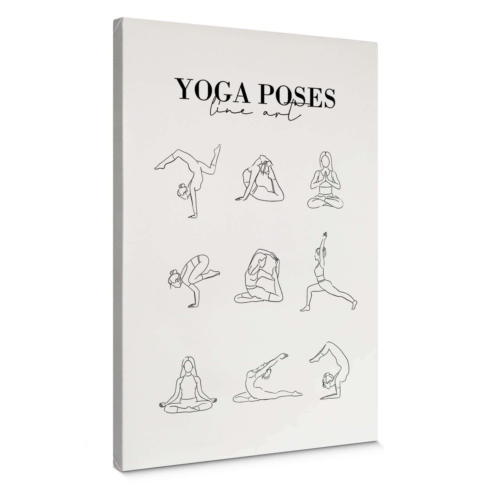 Stampa su tela - Yoga - Line Art