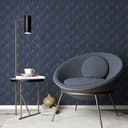Carta da parati in tessuto non tessuto AVANTGARDE Elle Decoration 4, blu