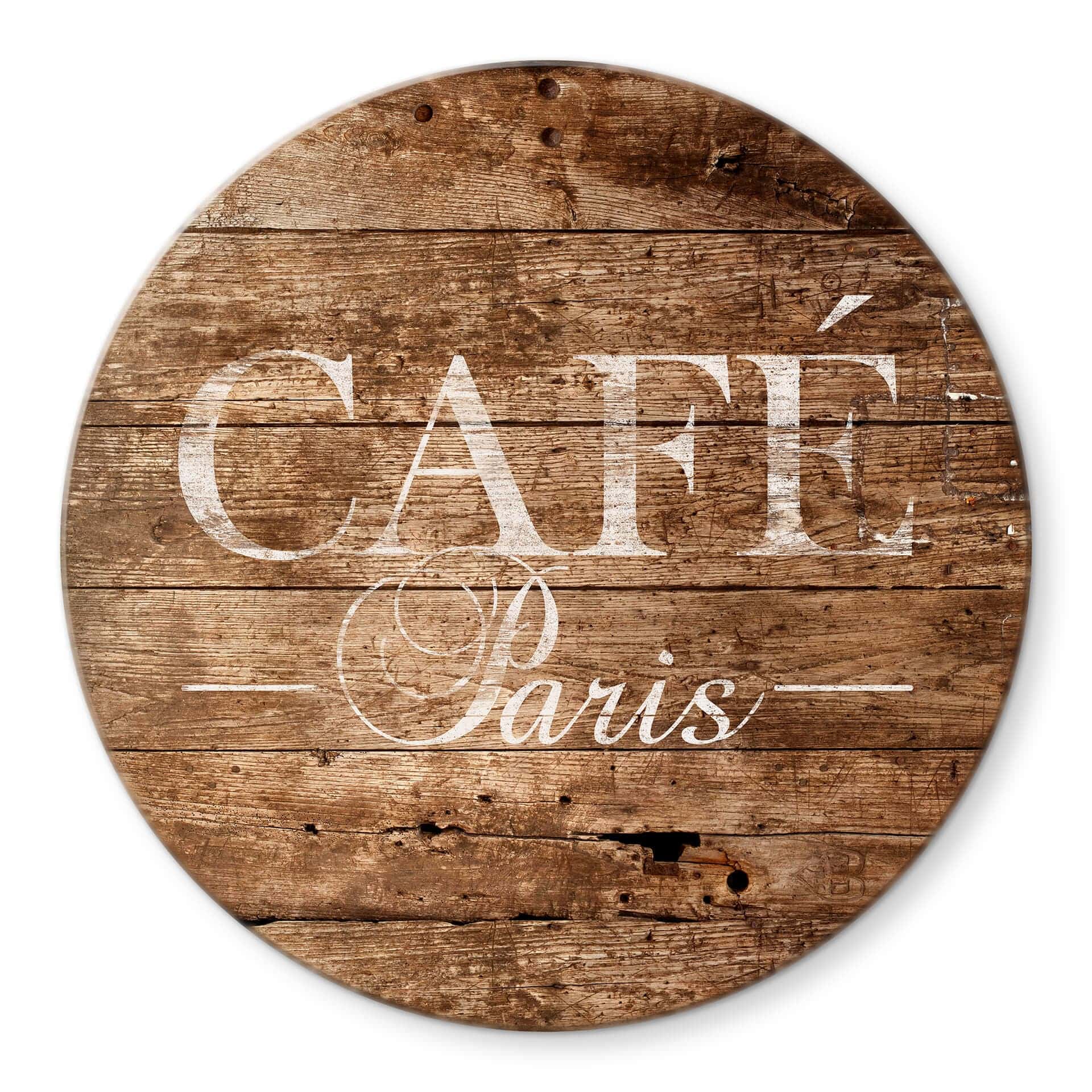 Stampa su vetro Café Paris - tondo