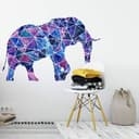 Adesivo murale Polygon - Elefante