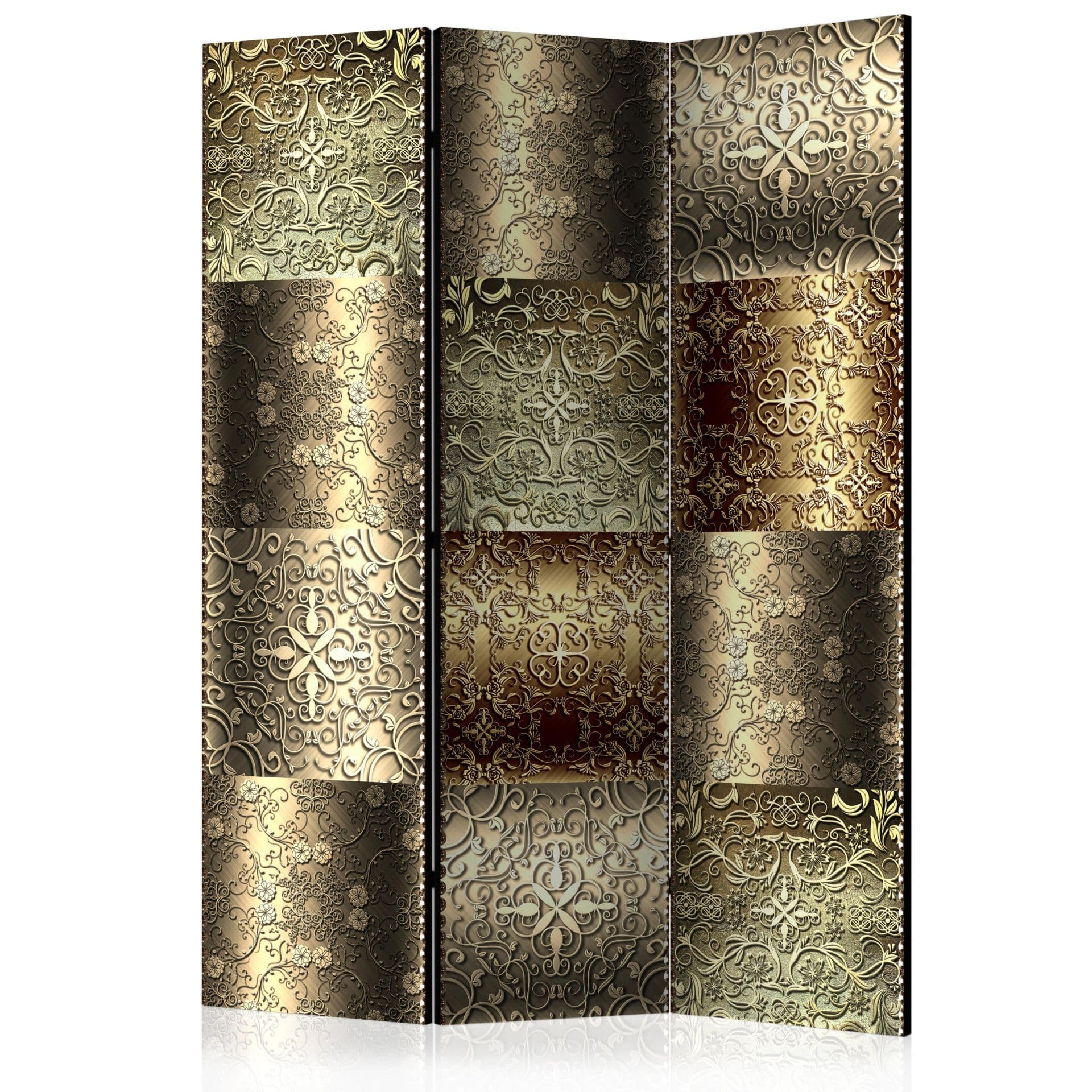 Schermo divisorio - Pannelli metallici, 3 pezzi