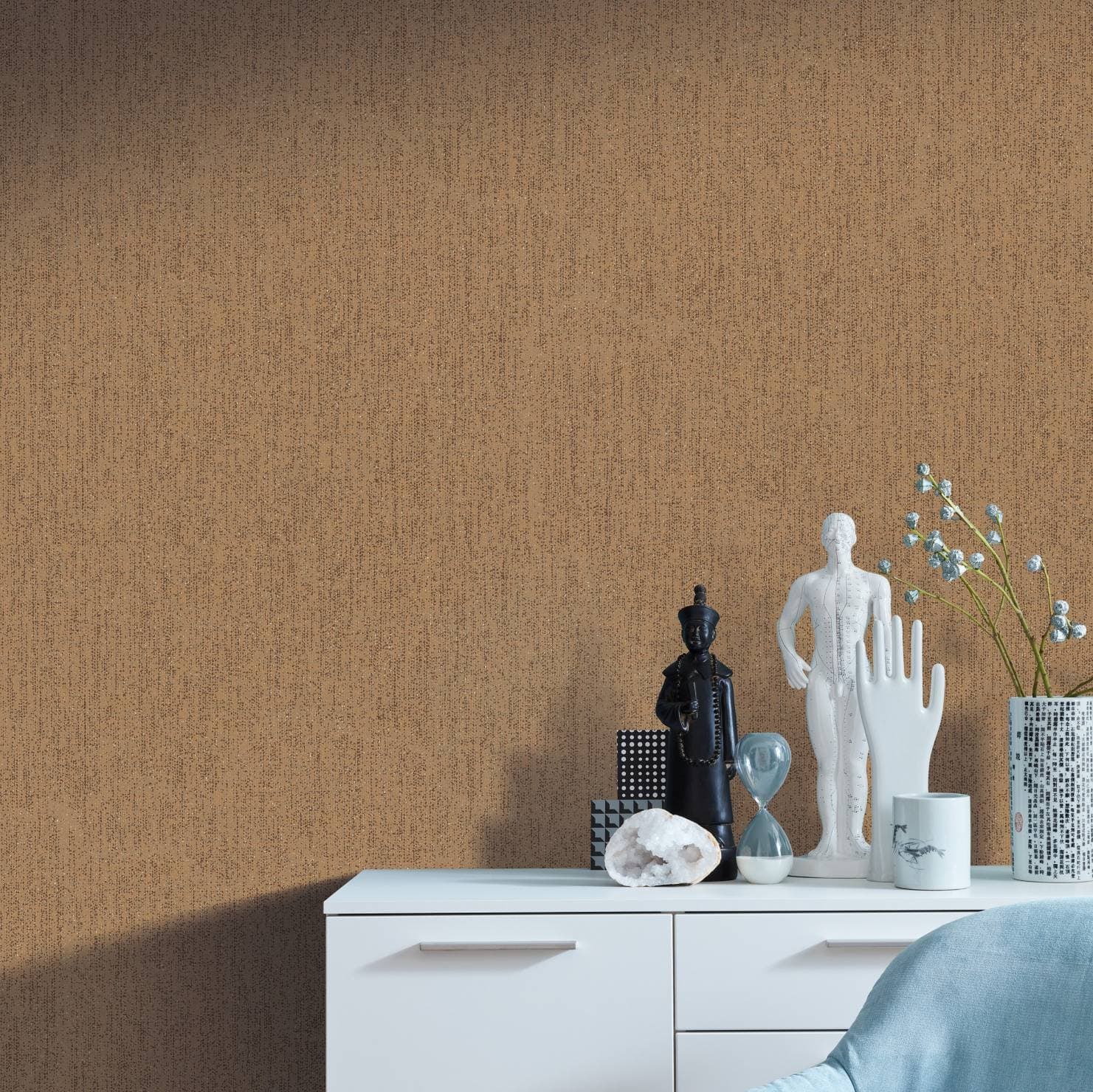 behang SCHÖNER-WOHNEN vliesbehang, behangpapier bruin, goud