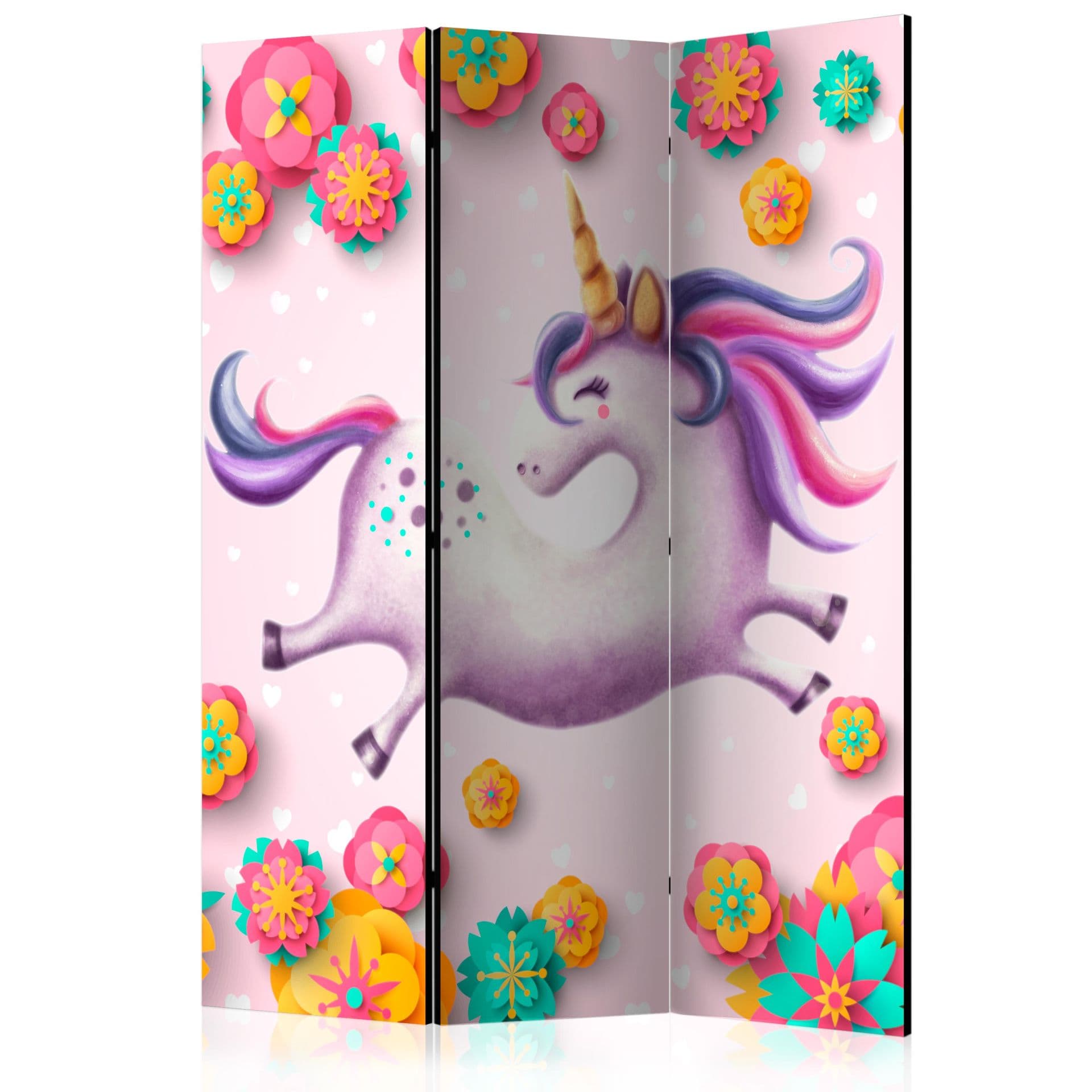 Divisorio per sala - Unicorno elegante, 3 pezzi
