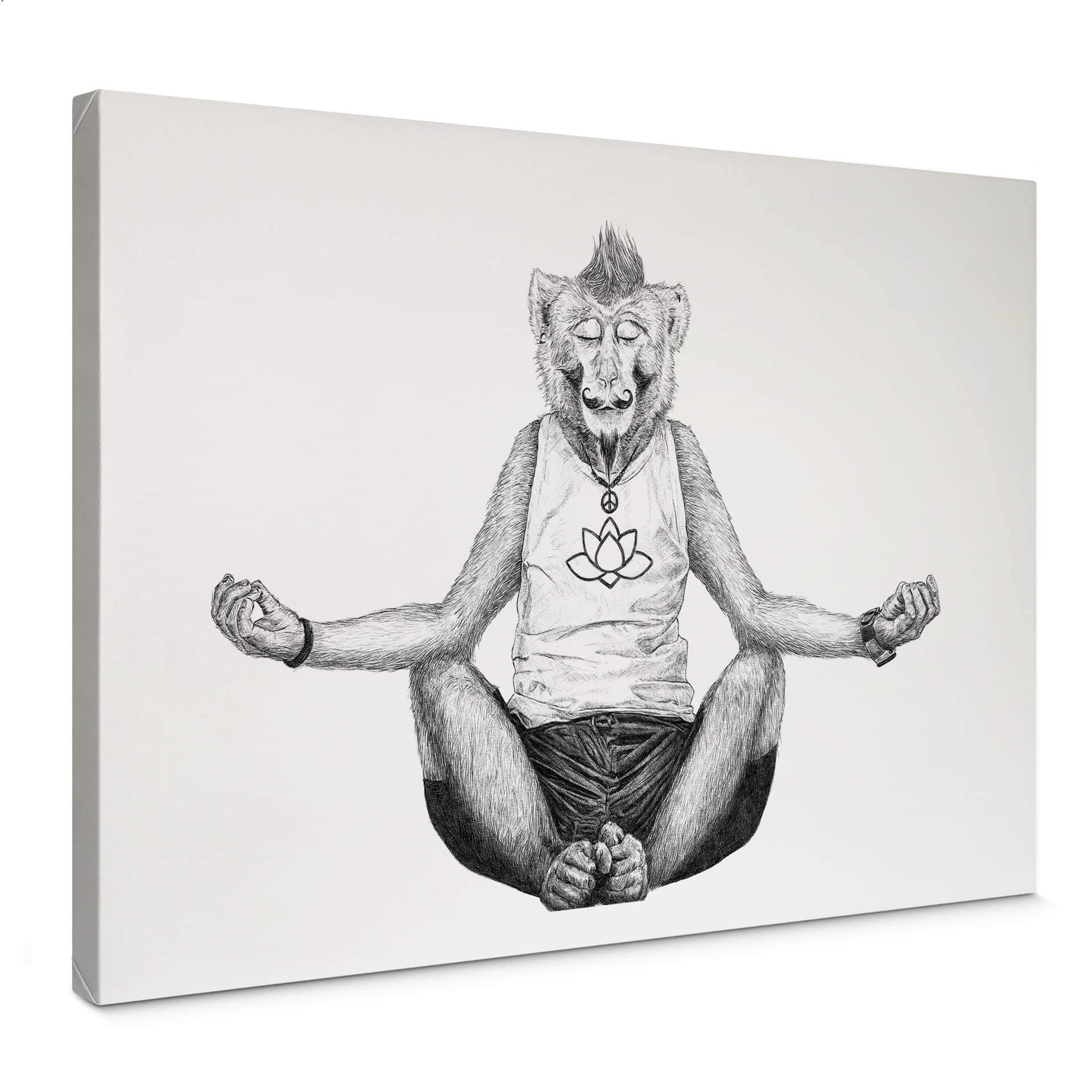 Stampa su tela Kools - Monkey Yoga