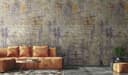 Fotomurale Texture murale astratta in beige con ruggine e viola in Used 2,7 x 2,12 m