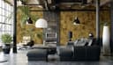 Fotomurale con motivo rust look in ocra e marrone industriale 3,4 x 2,65 m