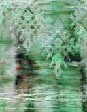 Fotomurale con motivo astratto della foresta di betulle in grigio-verde con texture 3,4 x 2,65 m