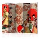Schermo divisorio - Passeggiate a Kyoto: Geisha, 3 pezzi