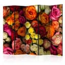 Schermo divisorio - Bouquet di rose , 5 pezzi - 225x172 cm