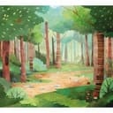 Fotomurale Sentiero della Foresta Verde - DigitalArtsi