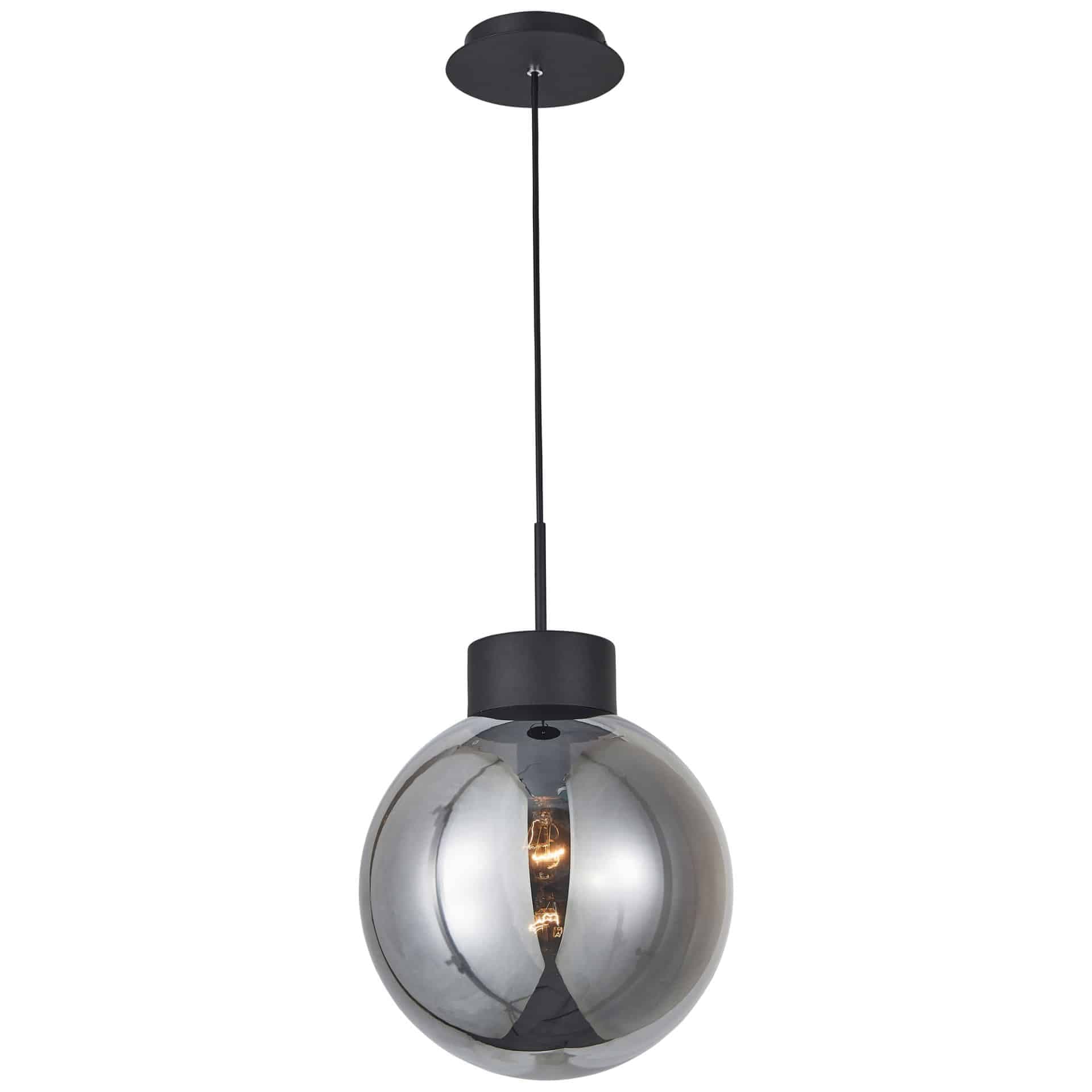 Pendelleuchte Anna 2 Grau, 60W, 120 x 30 cm, Glas Pendellampe