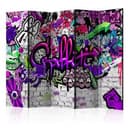 Divisorio - Graffiti viola, 5 pezzi - 225x172 cm