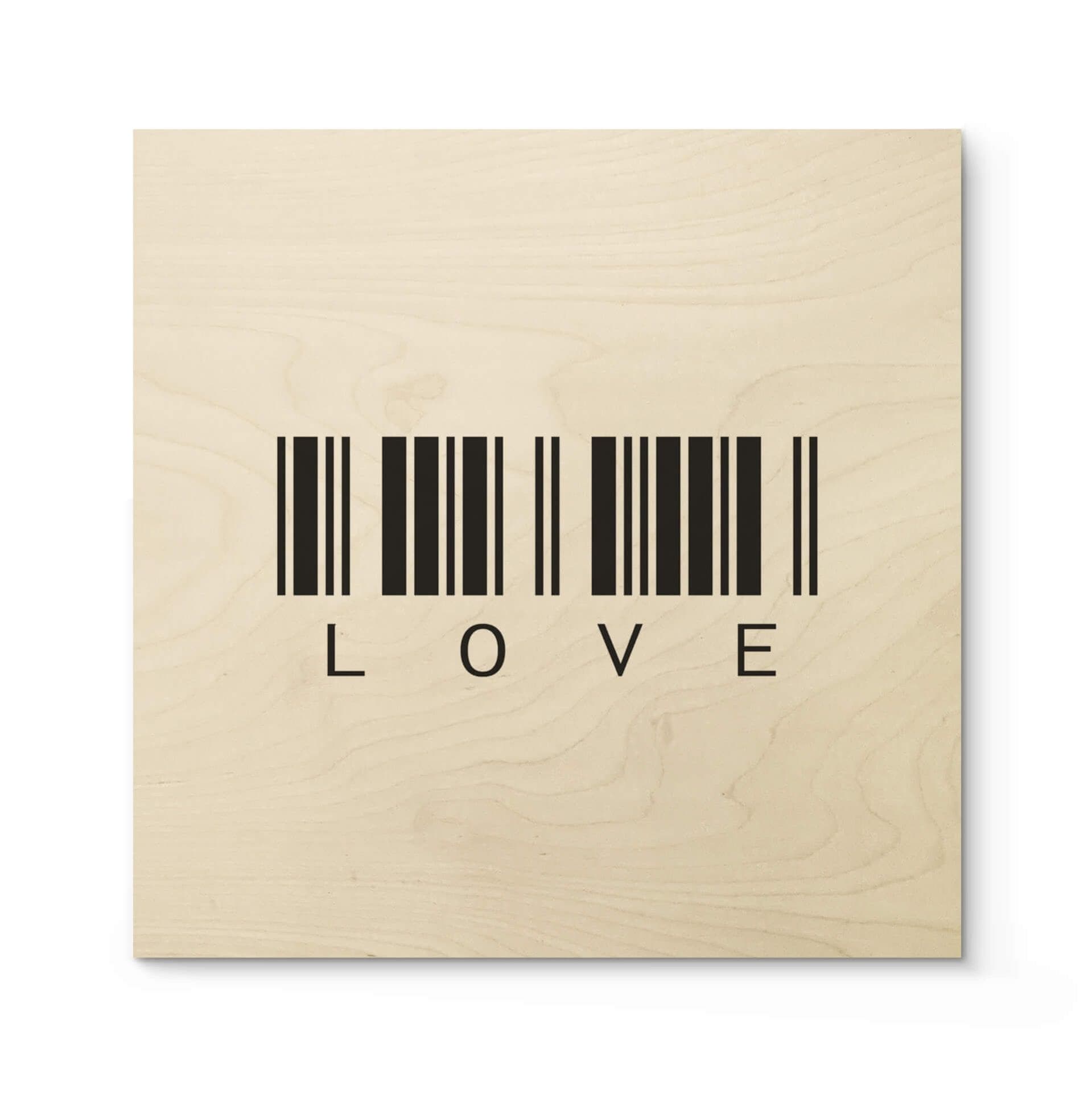 Stampa su legno - Barcode Love
