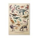 Stampa su legno Braun - Dinosauri