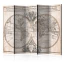 Divisorio per sala - Mappe-Monde Geo-Hydrographique, 5 pezzi - 225x172 cm