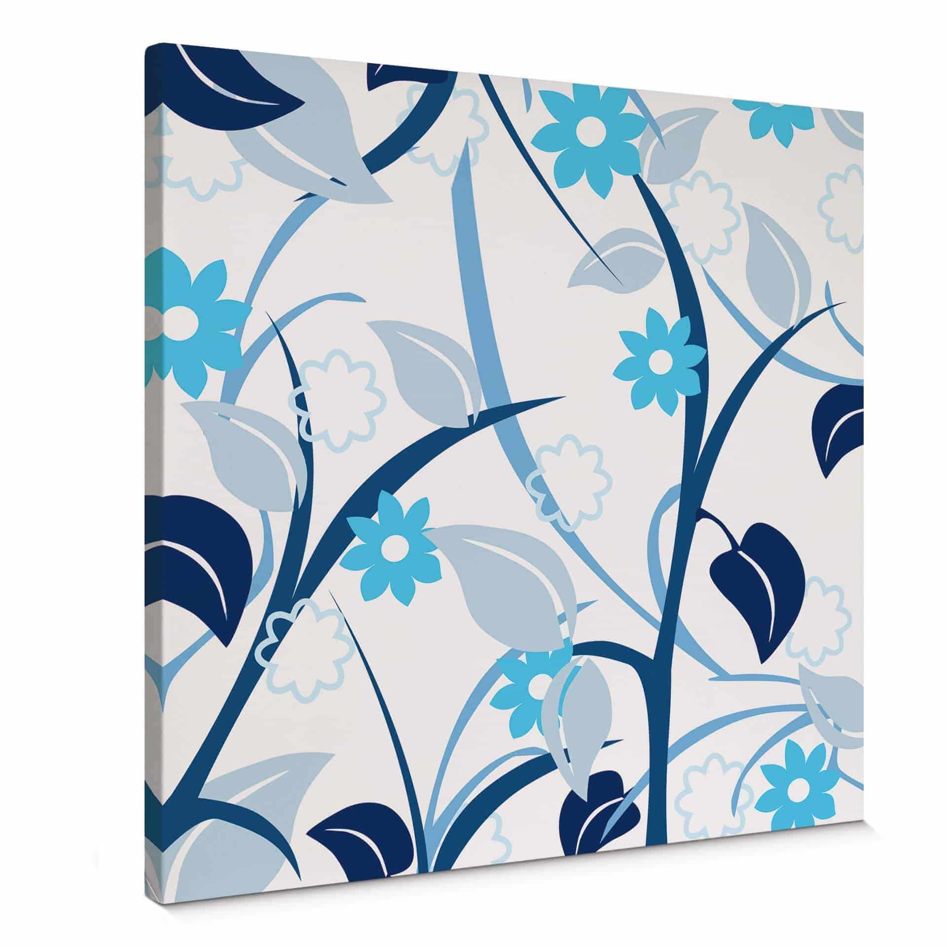 Stampa su tela - Giardino in fiore blu