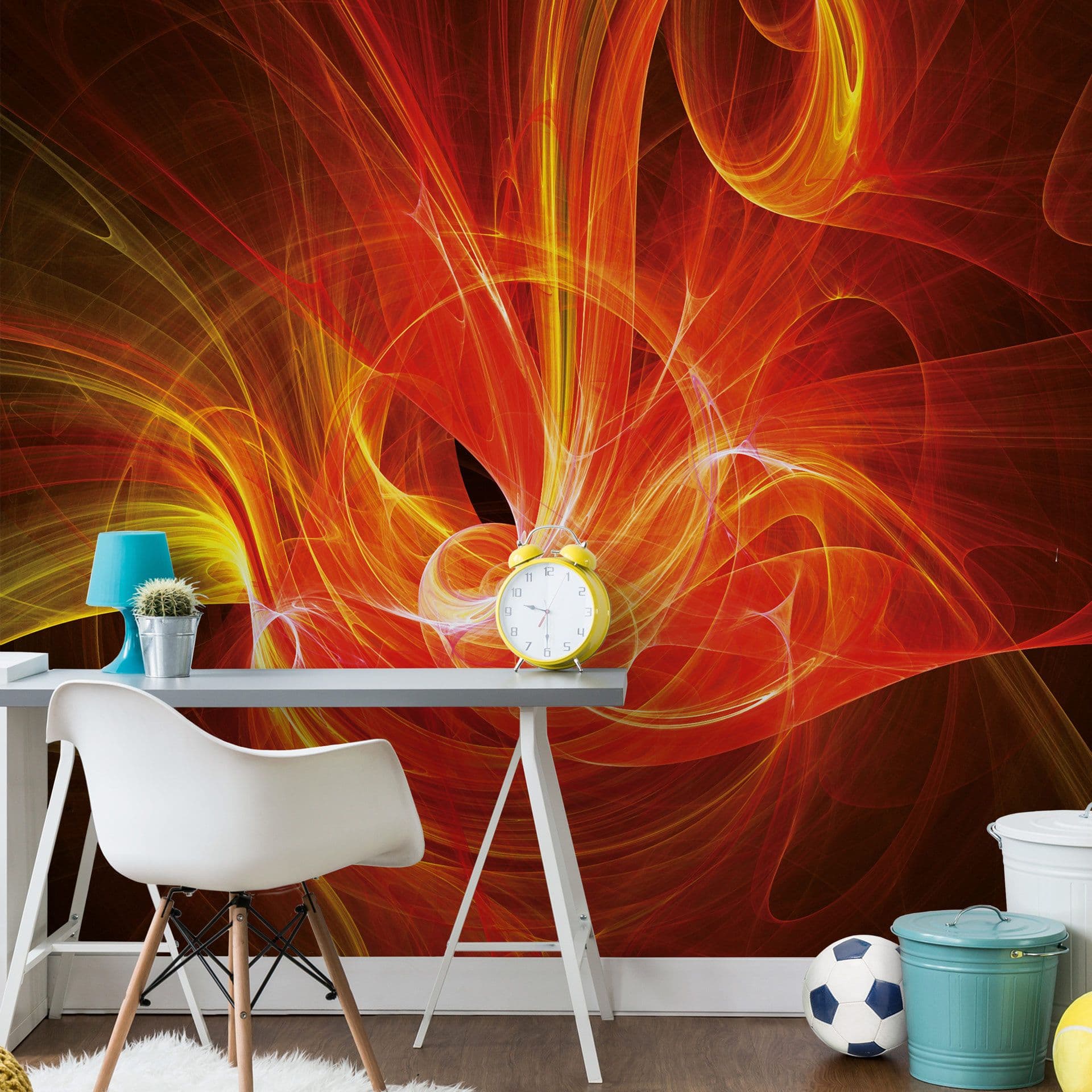 Fotomurale Chaos Ray rosso - 240x260 cm