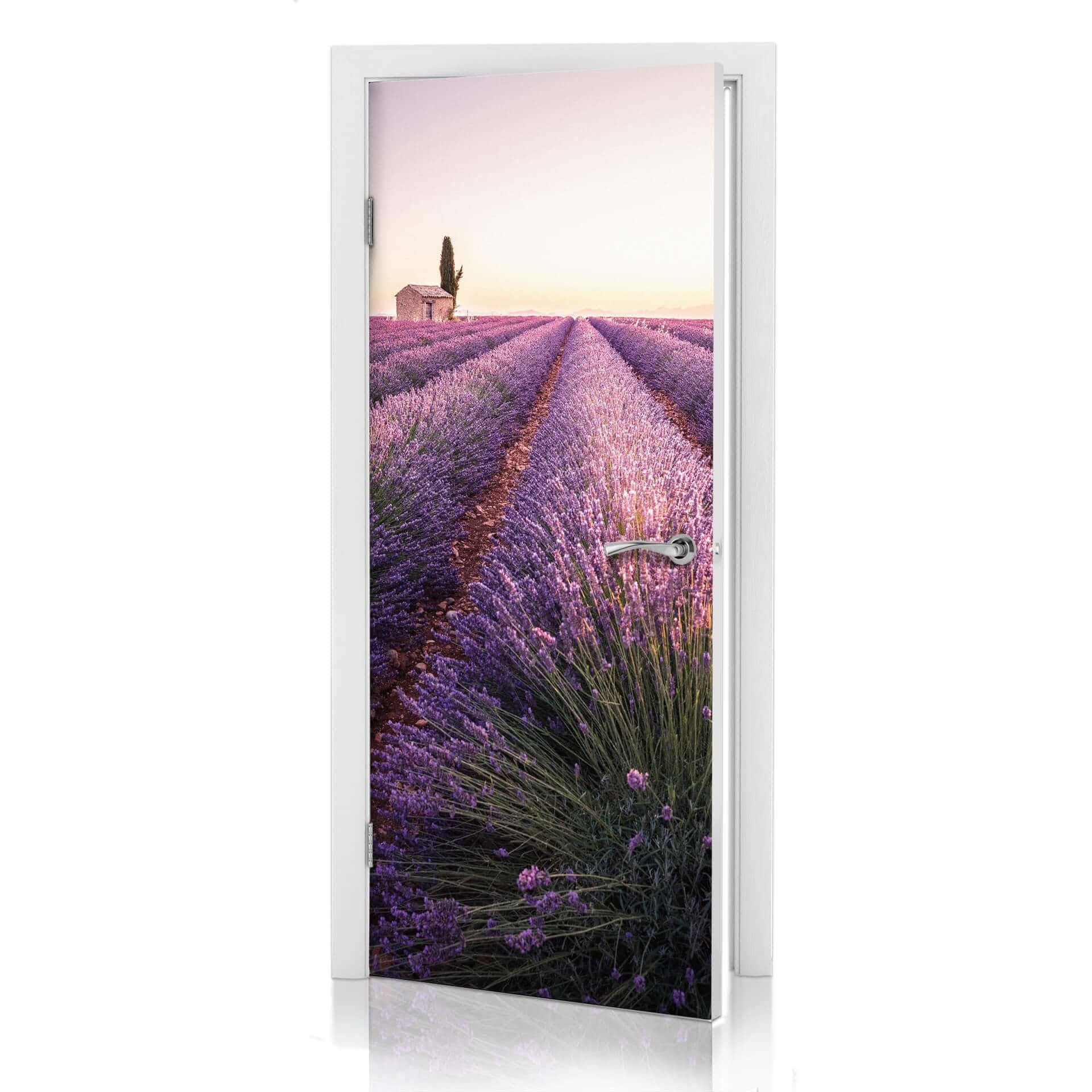 Adesivo per porta - Lavanda