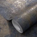 Carta da parati in tessuto non tessuto SHINY CONCRETE Elle Decoration 4, blu