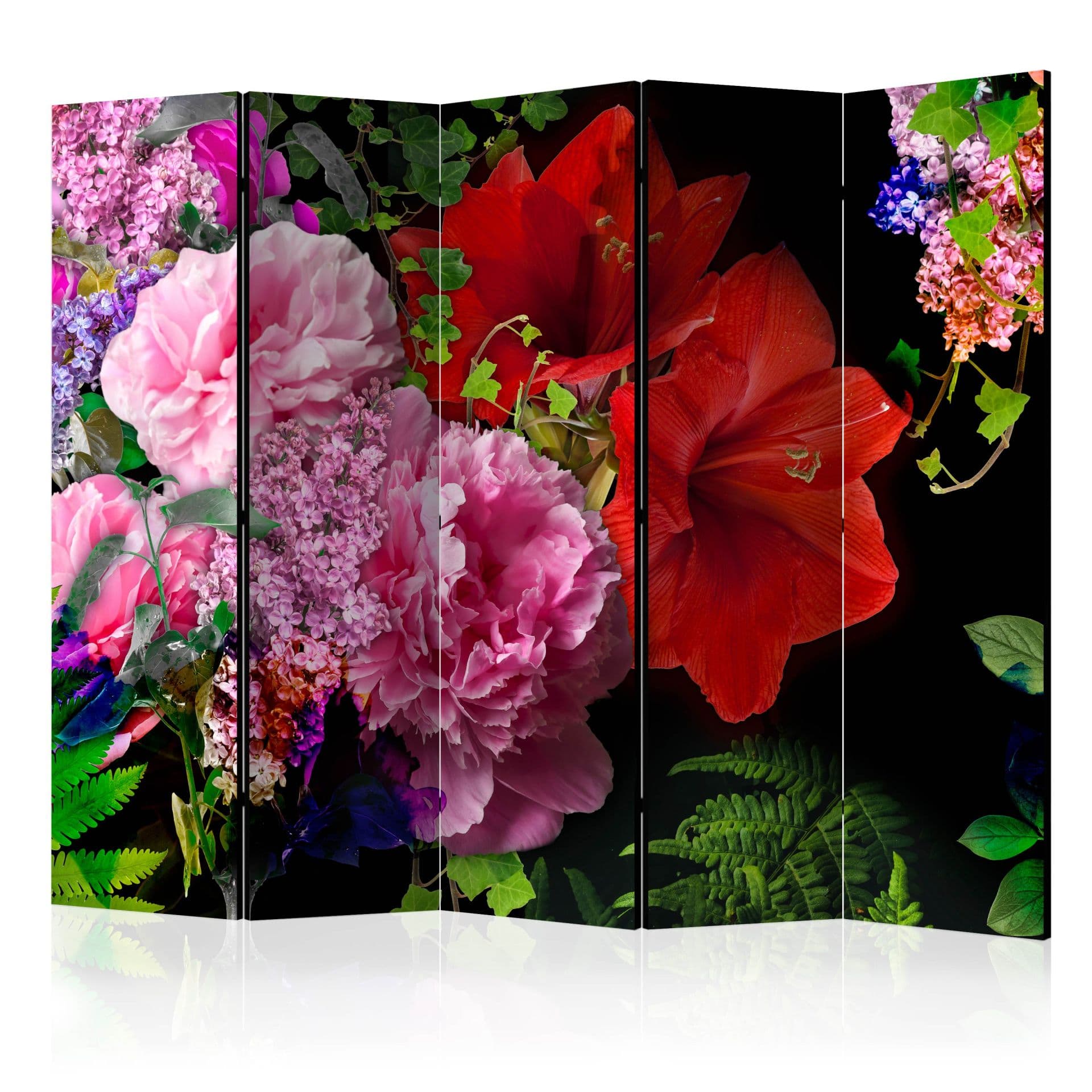 Divisorio - Sera di giugno in un giardino magico, 5 pezzi - 225x172 cm