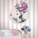 Fotomurale a strisce, strisce di faccia classiche, romantico opaco in bianco 2,70 x 1,59m