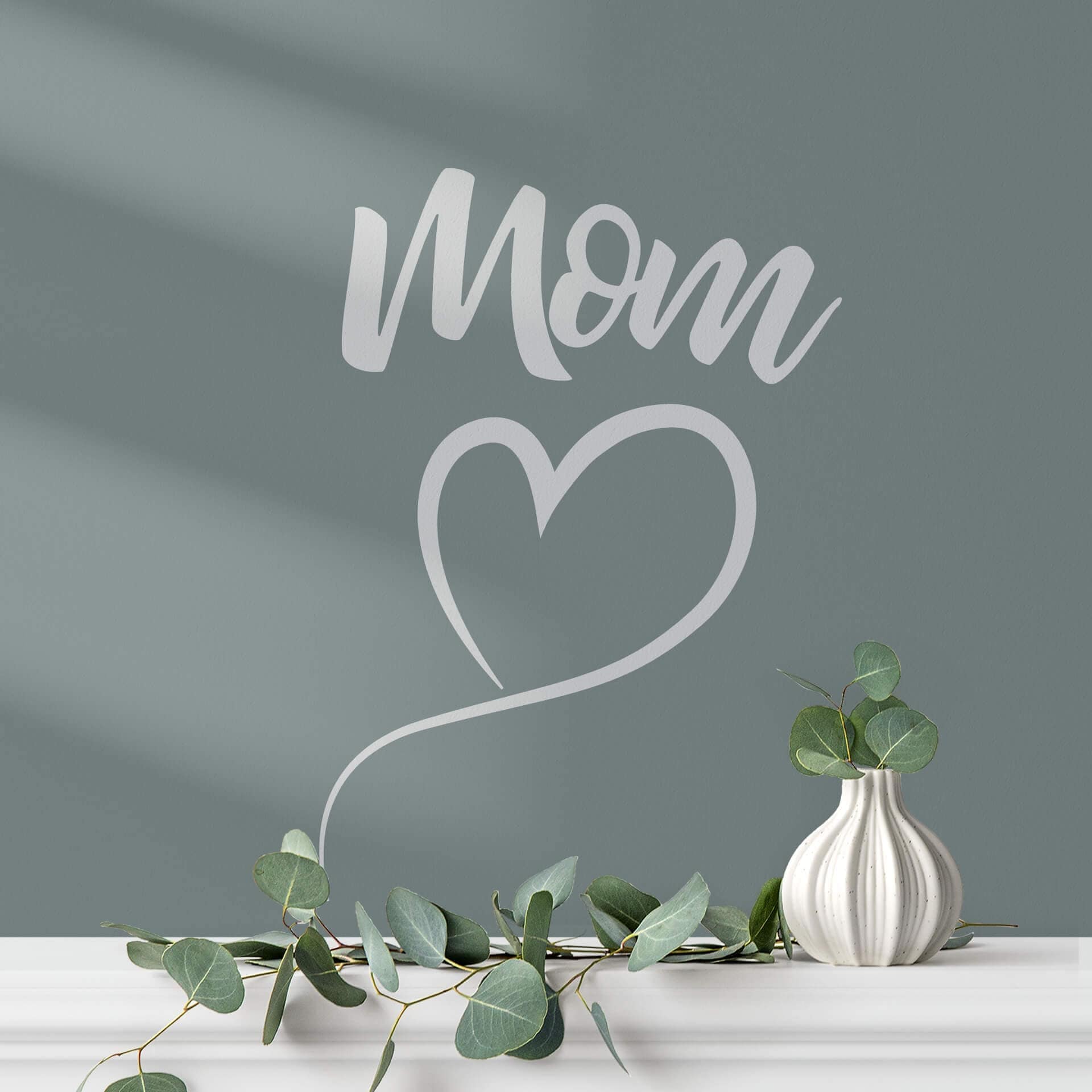 Adesivo murale - Mom cuore