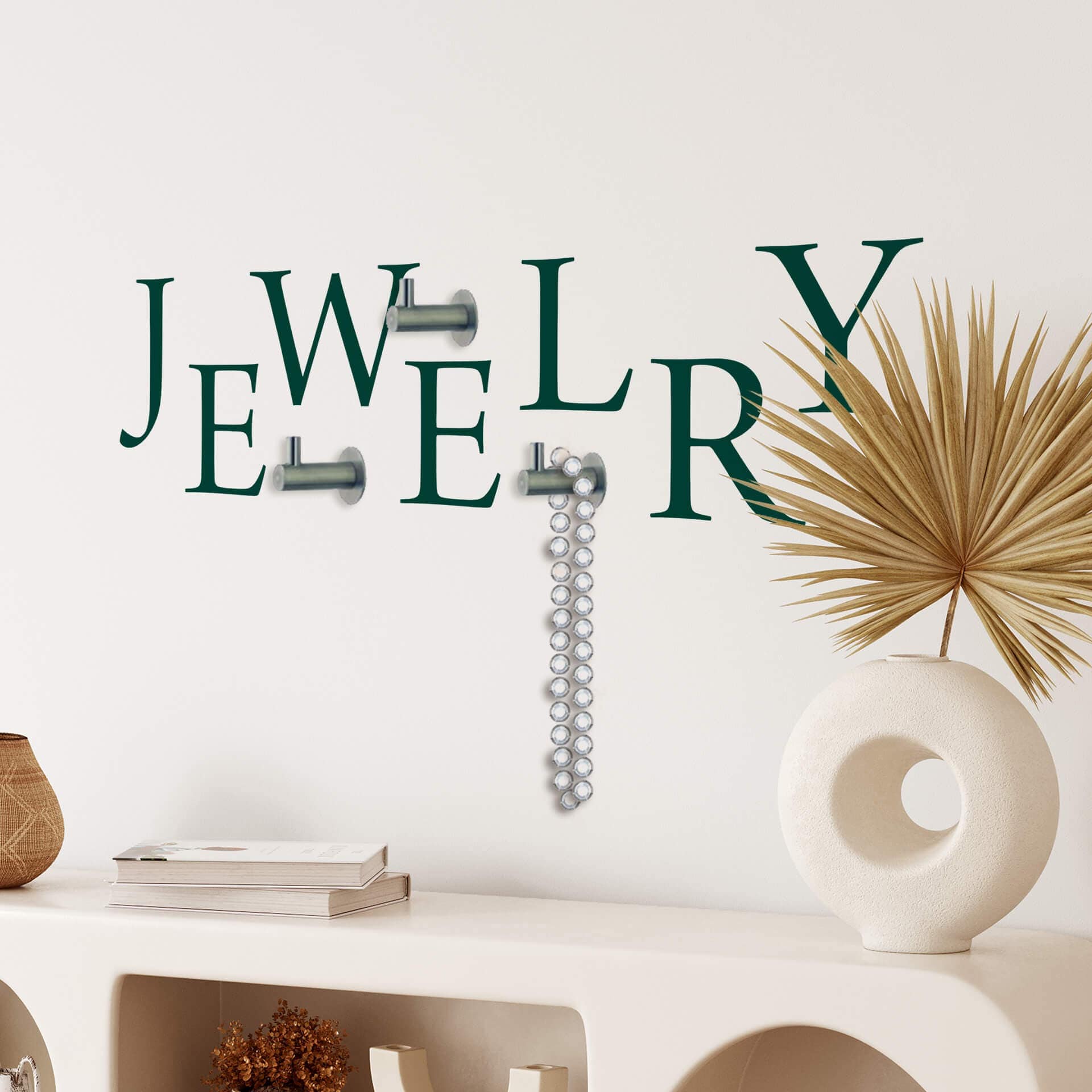 Adesivo murale - Jewelry + 3 appendiabiti