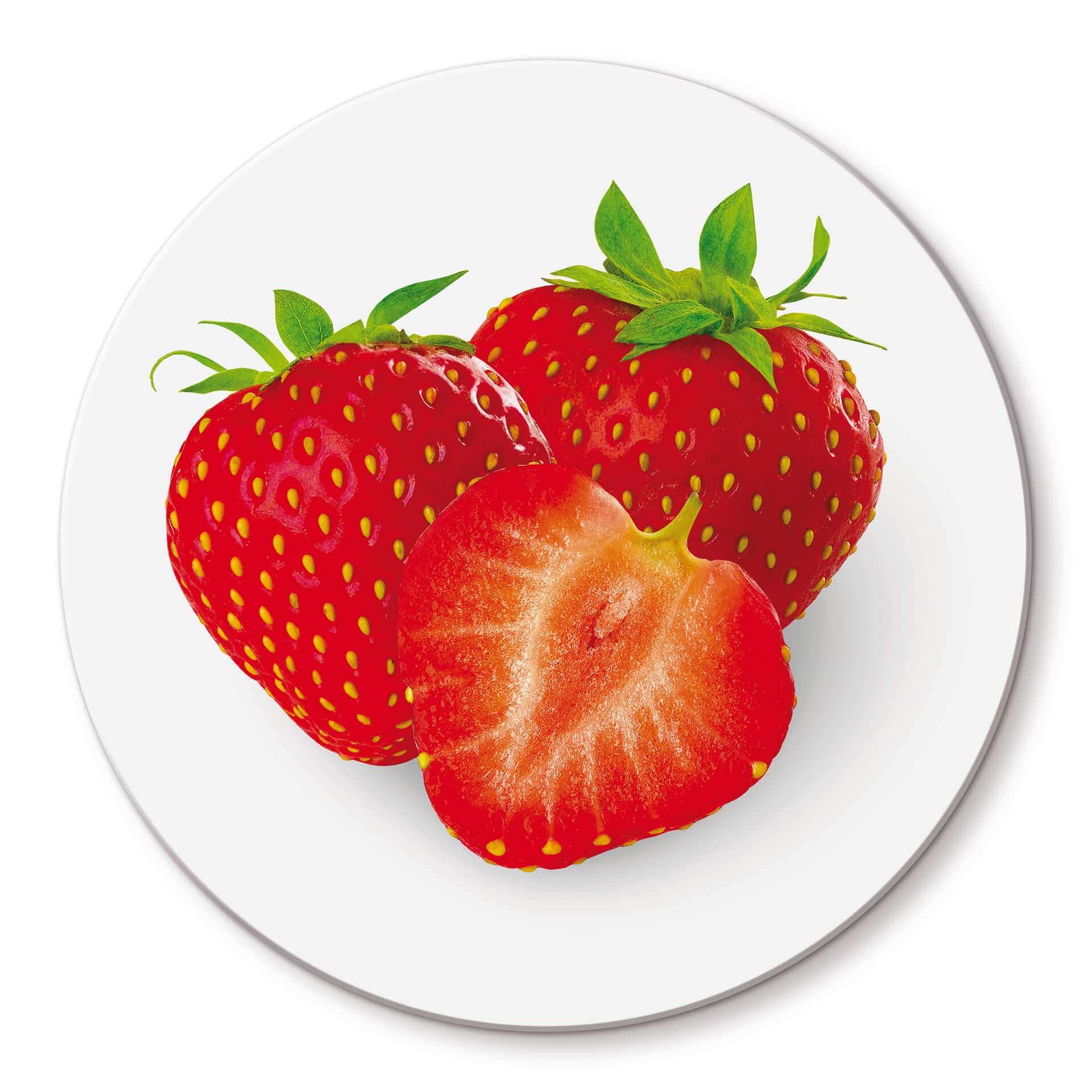 Stampa su vetro - Fragole - tondo