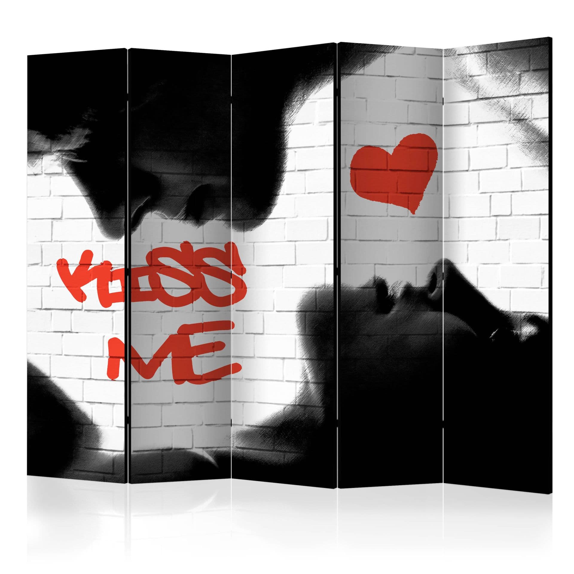 Schermo divisorio - Kiss me , 5 pezzi - 225x172 cm