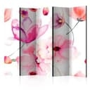 Divisorio per sala - Sinfonia di fiori in rosa, 3 pezzi