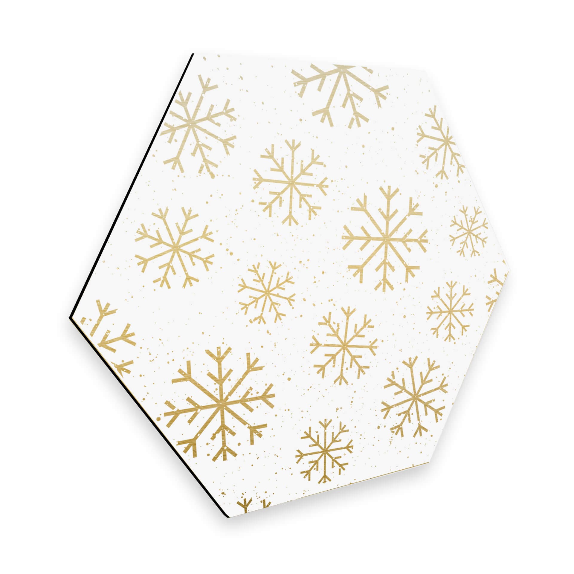 Esagoni Alu-dibond - Fiocchi di neve