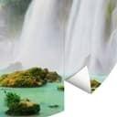 Fotomurale Cascate - tondo - carta da parati in tessuto non tessuto/carta da parati in tessuto non t