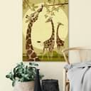 Stampa su tela Braun - Giraffe