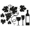 Adesivo murale - Set del vino