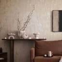 Carta da parati in tessuto non tessuto con effetto lucido beige cemento