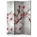 Schermo divisorio - Orchidea di cemento, 3 pezzi - 135x172 cm