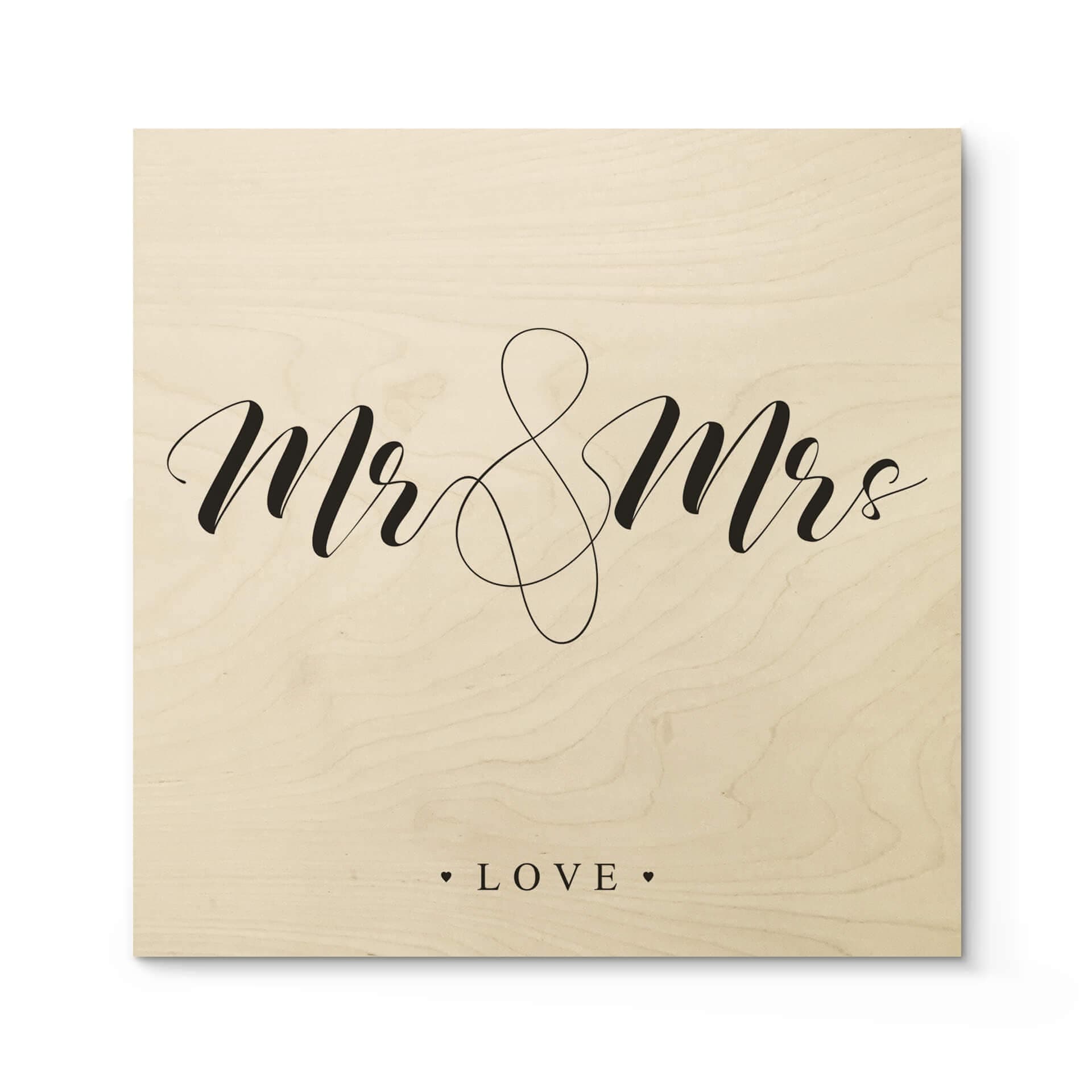 Stampa su legno - Mr and Mrs 
