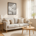Poster con testo personalizzato - cartello stradale in bianco e nero