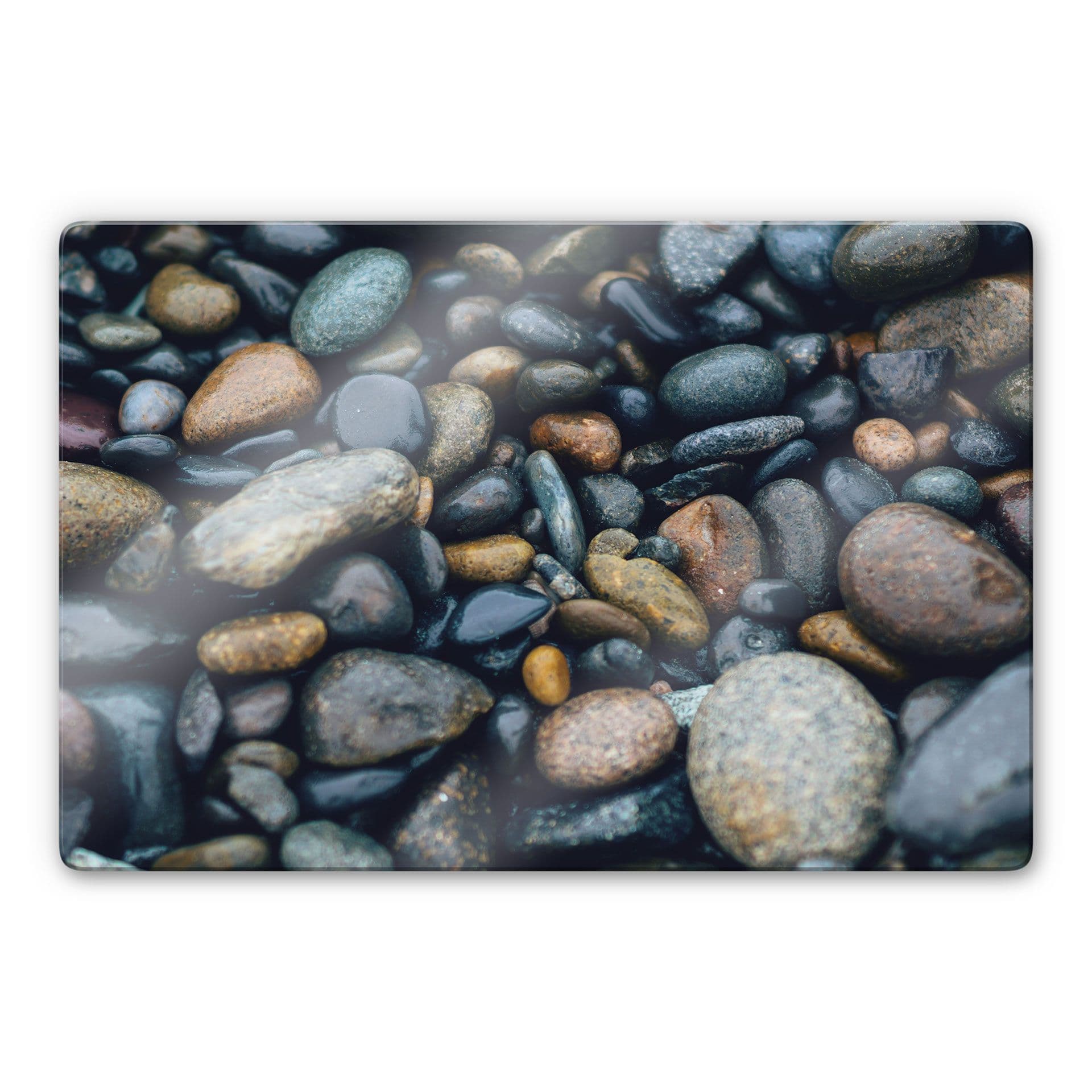Glasbild  - Steinstrand 02