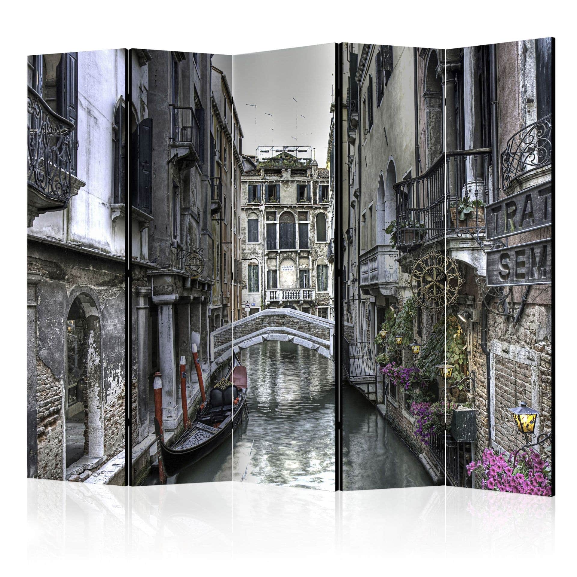 Divisorio per sala - Venezia romantica, 5 pezzi - 225x172 cm