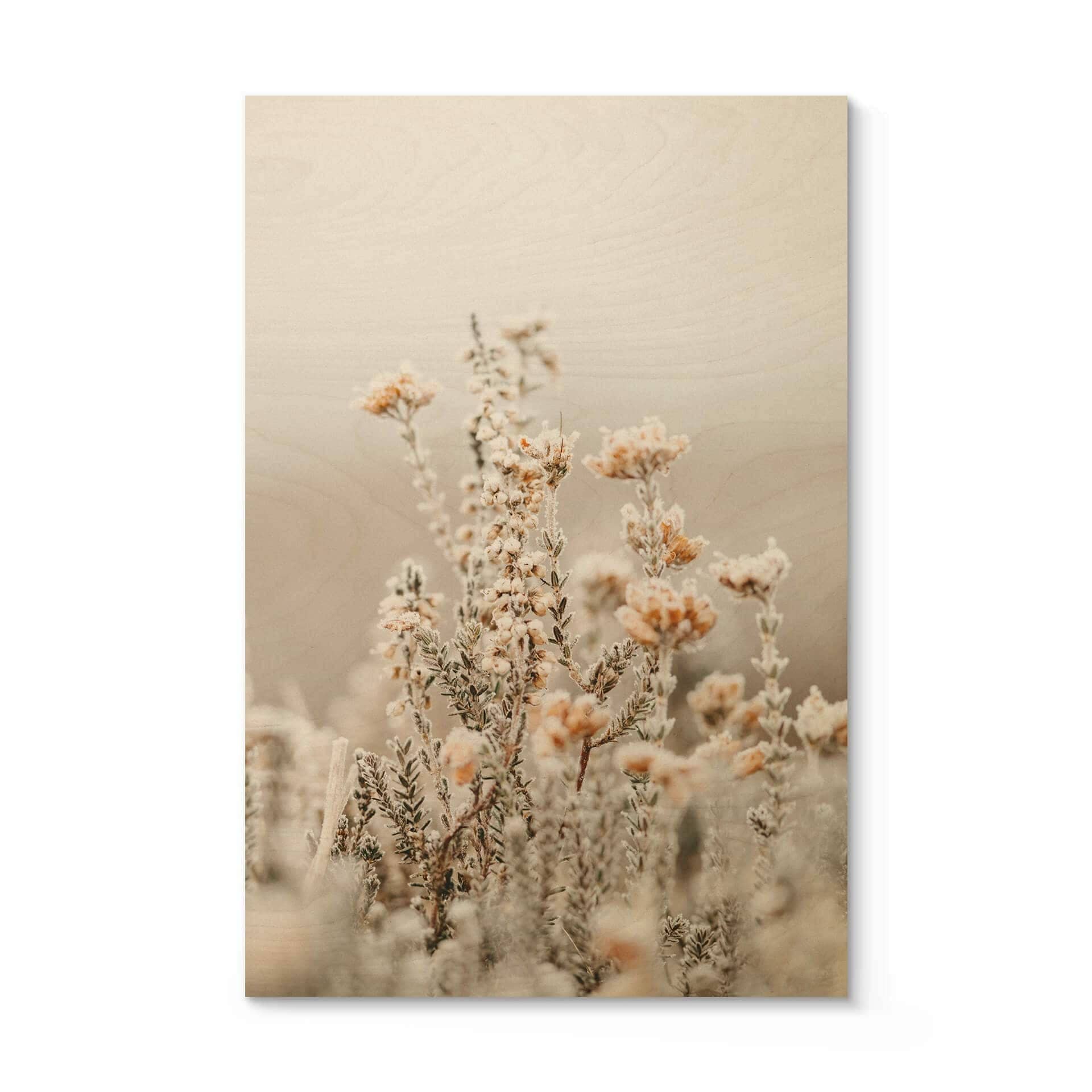 Stampa su legno Annie - Fiori di ghiaccio